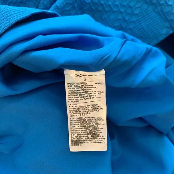 Banana Republic Factory Bright Blue Sleeveless A-Line Dress Size 2 - Picture 7 of 7